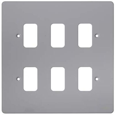 Schneider Electric GUG06GPW Ultimat nätsystem platt platta, 6 gäng, vit metall paket med 1 Schneider Electric GUG06GPW Ultimat nätsystem platt platta, 6 gäng, vit metall paket med 1