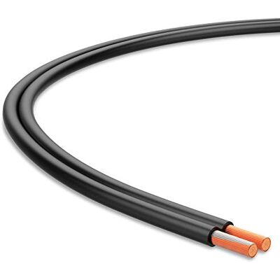 Audibax Silver BSAP20 Black Parallell kabelspole för högtalare längd på 20 meter Flätad tråd Flexibelt och robust PVC-hölje Svart Audibax Silver BSAP20 Black Parallell kabelspole för högtalare längd på 20 meter Flätad tråd Flexibelt och robust PVC-hölje Svart