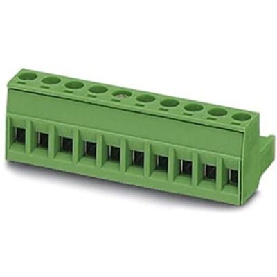 Phoenix MSTB 2,5/3-ST kretskortskontakt, 2,5 mm² nominell tvärsnitt, grön, 12 A, 320 V, 3 poler, MSTB 2,5/..-ST artikelfamilj, 5 mm rutnätsmått, 100 stycken Phoenix MSTB 2,5/3-ST kretskortskontakt, 2,5 mm² nominell tvärsnitt, grön, 12 A, 320 V, 3 poler, MSTB 2,5/..-ST artikelfamilj, 5 mm rutnätsmått, 100 stycken