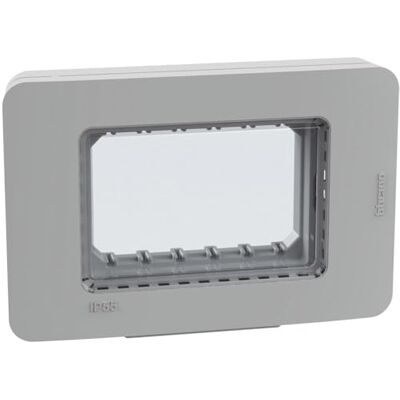 Bticino IDROGO Installationslösningar S28603GF Plack IP55 3 moduler Grå Bticino IDROGO Installationslösningar S28603GF Plack IP55 3 moduler Grå