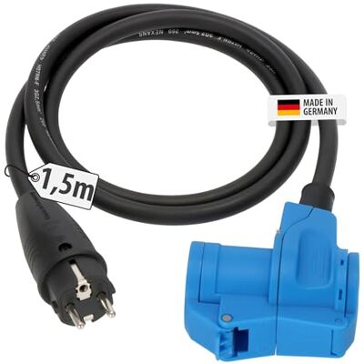Brennenstuhl camping CEE adapterkabel med skyddskontakt-plugg och CEE-vinkelkoppling inkl. skyddskontakt-uttag (1,5m kabel i svart, 230V/16A, för användning utomhus, Made in Germany) Brennenstuhl camping CEE adapterkabel med skyddskontakt-plugg och CEE-vinkelkoppling inkl. skyddskontakt-uttag (1,5m kabel i svart, 230V/16A, för användning utomhus, Made in Germany)