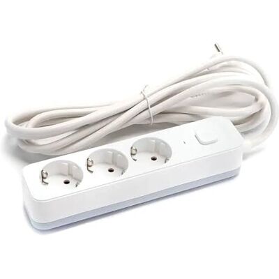 WatioWave Multiuttag med 3 uttag med strömbrytare, överbelastningsskydd, perfekt för anslutning av elektriska apparater och förbättra säkerheten. WatioWave Multiuttag med 3 uttag med strömbrytare, överbelastningsskydd, perfekt för anslutning av elektriska apparater och förbättra säkerheten.