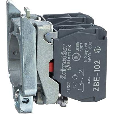 Schneider Electric Kontaktdon, Harmony XB4, 2Xnc Kontakter, Skruvanslutning, Zb4Bz104, Mörkgrå Och Metall Schneider Electric Kontaktdon, Harmony XB4, 2Xnc Kontakter, Skruvanslutning, Zb4Bz104, Mörkgrå Och Metall