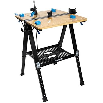 Högert Technik HÖGERT TEKNIK – vikbart verkstadsbord 700 x 650 x 915 mm med bambuplatta, 5-vägs höjdjustering, 450 kg lastkraft, hål, kontakter och spännklämmor Högert Technik HÖGERT TEKNIK – vikbart verkstadsbord 700 x 650 x 915 mm med bambuplatta, 5-vägs höjdjustering, 450 kg lastkraft, hål, kontakter och spännklämmor