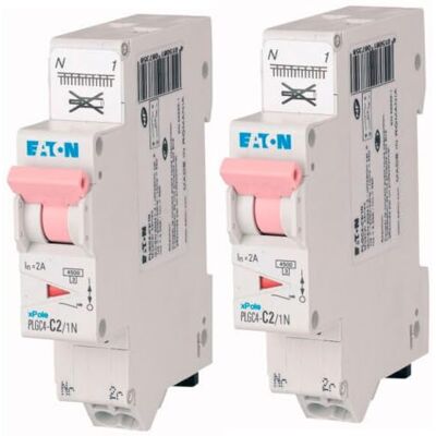 Eaton 109125 PLGC4-C2/1N PH/N MODULÄR DISJONCER Vit Rosa MANETTE 1P+N / 2 A C-KURB Direktanslutning utan skruvar 2 brytare Eaton 109125 PLGC4-C2/1N PH/N MODULÄR DISJONCER Vit Rosa MANETTE 1P+N / 2 A C-KURB Direktanslutning utan skruvar 2 brytare
