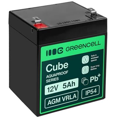 Green Cell AGM 12 V 5 Ah med IP54 batteri fleece batteri VRLA blybatteri blybatteri försörjningsbatteri cykelsäkert underhållsfritt husvagn solcellsrullstol solbatteri husvagn (12 V 5 Ah) Green Cell AGM 12 V 5 Ah med IP54 batteri fleece batteri VRLA blybatteri blybatteri försörjningsbatteri cykelsäkert underhållsfritt husvagn solcellsrullstol solbatteri husvagn (12 V 5 Ah)