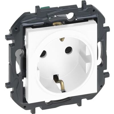Legrand 5-pack 2P+T 16A monobloc uttag för infälld installation, Niloé Step sortiment, vit, 398301B Legrand 5-pack 2P+T 16A monobloc uttag för infälld installation, Niloé Step sortiment, vit, 398301B