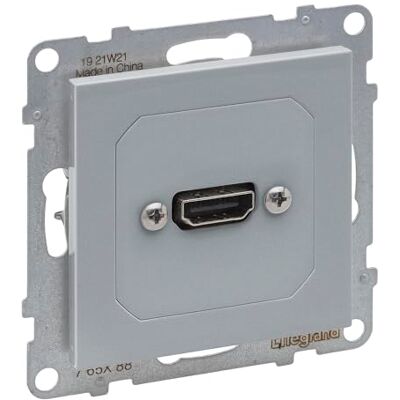 Legrand , SEANO HDMI 1.3 anslutningsenhet förkopplad, användning inklusive lock, kabel 15 cm, färg: Aluminium, 765288 Legrand , SEANO HDMI 1.3 anslutningsenhet förkopplad, användning inklusive lock, kabel 15 cm, färg: Aluminium, 765288