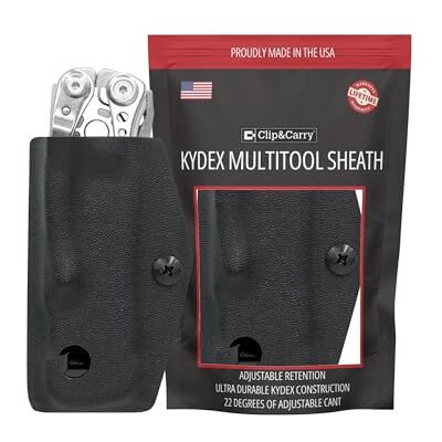 Clip & Carry Klämma & bära Kydex mantel bältesklämma hölsterhållare skydd för läder himmel – tillverkad i USA (svart) Clip & Carry Klämma & bära Kydex mantel bältesklämma hölsterhållare skydd för läder himmel – tillverkad i USA (svart)