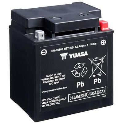Yuasa YIX30L-PW 12V 400 CCA högpresterande underhållsfritt AGM VRLA motorcykelbatteri Yuasa YIX30L-PW 12V 400 CCA högpresterande underhållsfritt AGM VRLA motorcykelbatteri