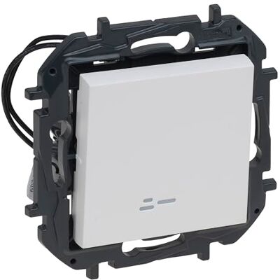 Legrand 10AX komponerbar ljusbrytare eller strömbrytare för infälld installation, Niloé-stegsortiment, vit, 398223B Legrand 10AX komponerbar ljusbrytare eller strömbrytare för infälld installation, Niloé-stegsortiment, vit, 398223B