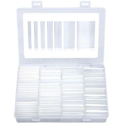Offgridtec Krympslang set 3:1, 275 förskurna stycken, 45 mm längd Dubbelväggig med limbeläggning, för kabelisolering och lödfogar, olika diametrar (transparent) Offgridtec Krympslang set 3:1, 275 förskurna stycken, 45 mm längd Dubbelväggig med limbeläggning, för kabelisolering och lödfogar, olika diametrar (transparent)