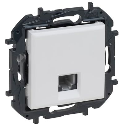 Legrand RJ11 kompositbart uttag för infälld installation, Niloé Step sortiment, färg vit, 398253B Legrand RJ11 kompositbart uttag för infälld installation, Niloé Step sortiment, färg vit, 398253B