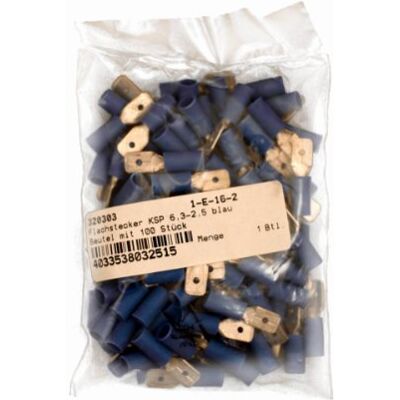 VS Electronic VS-ELECTRONIC – 320303 platta kontakter KSP, 6,3-2,5, påse, blå (100-pack) 329303 VS Electronic VS-ELECTRONIC – 320303 platta kontakter KSP, 6,3-2,5, påse, blå (100-pack) 329303