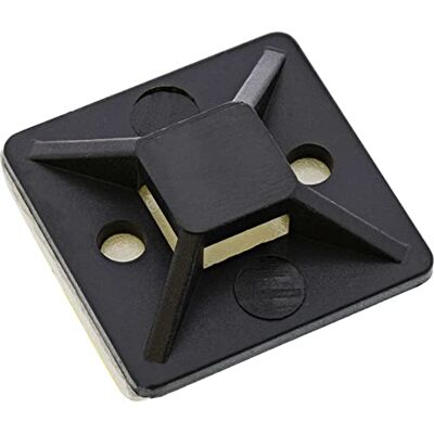 InLine 59965G 10-pack fäststrumpa för kabelbindare, 20 x 20 mm, självhäftande, svart InLine 59965G 10-pack fäststrumpa för kabelbindare, 20 x 20 mm, självhäftande, svart