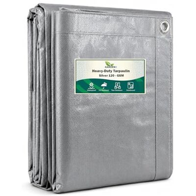 GARDENIX Telone multiuso in tessuto - Tarp - Argento GARDENIX Telone multiuso in tessuto - Tarp - Argento