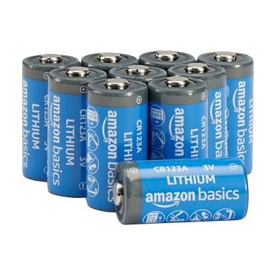 Amazon Basics 10-pack med CR123A-litiumbatterier, 3 V Amazon Basics 10-pack med CR123A-litiumbatterier, 3 V