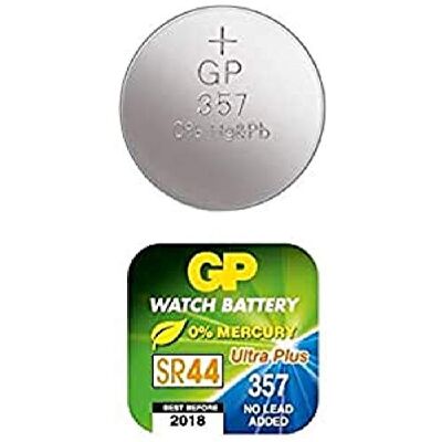 GP Batteries Silver Oxide Cell 357 Silver-Oxide 1.55 V Non-rechargeable Battery – non-rechargeable batteries (Silver-Oxide, Button/coin, 1.55 V, SR44, Stainless Steel) GP Batteries Silver Oxide Cell 357 Silver-Oxide 1.55 V Non-rechargeable Battery – non-rechargeable batteries (Silver-Oxide, Button/coin, 1.55 V, SR44, Stainless Steel)