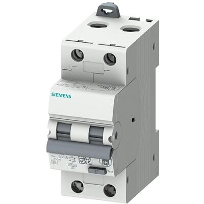 Siemens Sentron 5SU1 FI/LS-omkopplare 6A, 2-polig typ C, känslighet 30 mA Siemens Sentron 5SU1 FI/LS-omkopplare 6A, 2-polig typ C, känslighet 30 mA