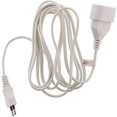 Zenitech 6A Förlängningssladd H03VVH2-F 2x 0.75mm² Elektrisk Kabel med Icke-Jordad Kontakt Barnsäkerhet Uppfyller CE och NF Standarder Vit 2m Zenitech 6A Förlängningssladd H03VVH2-F 2x 0.75mm² Elektrisk Kabel med Icke-Jordad Kontakt Barnsäkerhet Uppfyller CE och NF Standarder Vit 2m