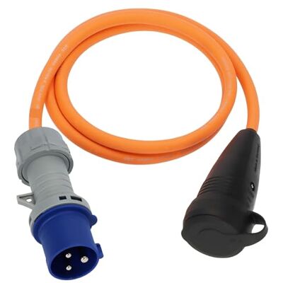 Brennenstuhl camping adapterkabel/CEE-adapter med CEE-plugg och skyddskontakt-koppling (1,5m kabel i orange, H07RN-F 3G2,5, 230V/16A, för kontinuerlig användning utomhus IP44, Made in Germany) Brennenstuhl camping adapterkabel/CEE-adapter med CEE-plugg och skyddskontakt-koppling (1,5m kabel i orange, H07RN-F 3G2,5, 230V/16A, för kontinuerlig användning utomhus IP44, Made in Germany)