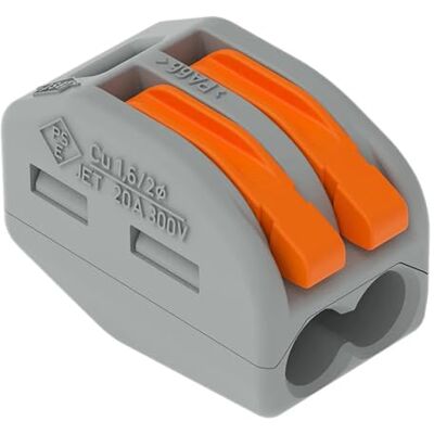 WAGO CLASSIC-anslutningsklämmor 22–412 2 ledare, upp till 4 mm², 50 stycken, CLASSIC-kabelkontakter med spak för alla ledartyper över hela världen, bekräftad användningssäkerhet WAGO CLASSIC-anslutningsklämmor 22–412 2 ledare, upp till 4 mm², 50 stycken, CLASSIC-kabelkontakter med spak för alla ledartyper över hela världen, bekräftad användningssäkerhet