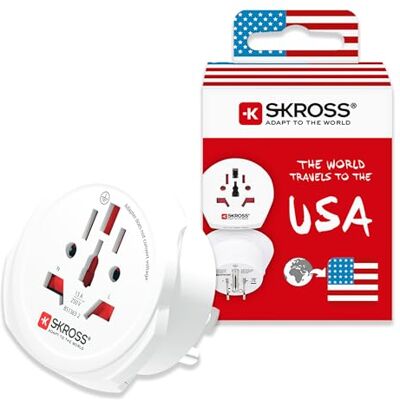SKROSS 1.500221-E World to US Reisestecker Welt nach USA Reiseadapter zur Anwendung internationaler Geräte in den USA/Kanada/Karibik SKROSS 1.500221-E World to US Reisestecker Welt nach USA Reiseadapter zur Anwendung internationaler Geräte in den USA/Kanada/Karibik