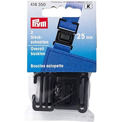 Prym Plast Svart (25mm) Platt Klämma Spännen 2 Bitar Prym Plast Svart (25mm) Platt Klämma Spännen 2 Bitar