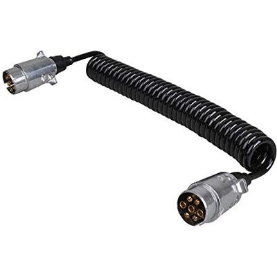 ProPlus Spiralkabel 4,5 m med 2 x kontakter 7-polig metall ProPlus Spiralkabel 4,5 m med 2 x kontakter 7-polig metall