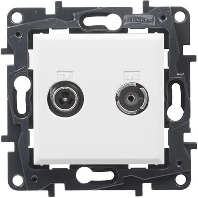 Legrand 398318 Kompositbar TV-R/SAT-uttag för infälld installation Niloé Step-sortiment Vit Legrand 398318 Kompositbar TV-R/SAT-uttag för infälld installation Niloé Step-sortiment Vit