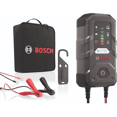 Bosch C70 batteriladdare, 10 ampere med underhållsfunktion – för 12V/24V blybatterier, AGM-, GEL-, EFB- och SLI-batterier Bosch C70 batteriladdare, 10 ampere med underhållsfunktion – för 12V/24V blybatterier, AGM-, GEL-, EFB- och SLI-batterier