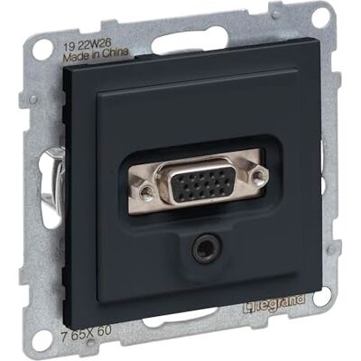 Legrand , SEANO HD15 anslutningsenhet 3 mm jack, insats inklusive lock, skruvklämmor, färg: antracit, 765460 Legrand , SEANO HD15 anslutningsenhet 3 mm jack, insats inklusive lock, skruvklämmor, färg: antracit, 765460