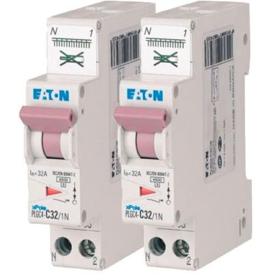 Eaton 109131 PLGC4-C32/1N PH/N MODULÄR DISJONCER Vit VATTENHANDLING 1P+N / 32 A C-KURB Direktanslutning utan skruvar 2 brytare Eaton 109131 PLGC4-C32/1N PH/N MODULÄR DISJONCER Vit VATTENHANDLING 1P+N / 32 A C-KURB Direktanslutning utan skruvar 2 brytare