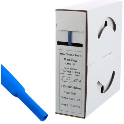 Offgridtec 10 m krympslang med lim 3,2 mm > 1, krympningshastighet, dubbelvägg, halogenfri, flamhämmande, vattentät kabelisolering, lätt att kapna, inklusive dispenserlåda, blå Offgridtec 10 m krympslang med lim 3,2 mm > 1, krympningshastighet, dubbelvägg, halogenfri, flamhämmande, vattentät kabelisolering, lätt att kapna, inklusive dispenserlåda, blå