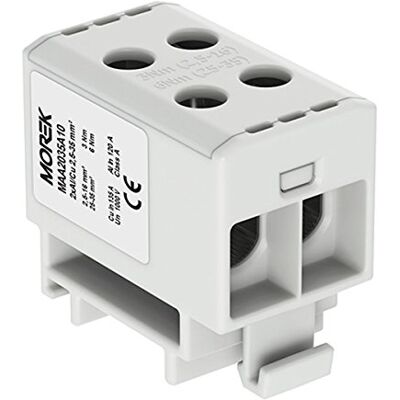 MOREK MAA2035A10 Grå 4 Spår Aluminium/Koppar 1000V TH35 - Rekkeklemme MOREK MAA2035A10 Grå 4 Spår Aluminium/Koppar 1000V TH35 - Rekkeklemme