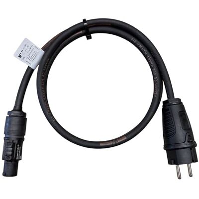 NWP strömkabel 1,5 m Schuko-kontakt till powerCON True1-uttag – 3 x 1,5 mm² – gummislangkabel – NAC3FX-W NWP strömkabel 1,5 m Schuko-kontakt till powerCON True1-uttag – 3 x 1,5 mm² – gummislangkabel – NAC3FX-W