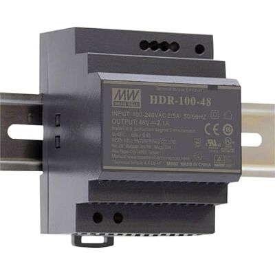 MEAN WELL HDR-100-12N kupolströmförsörjning (DIN-Rail) 12 V/DC 7,5 A 90 W 1 x MEAN WELL HDR-100-12N kupolströmförsörjning (DIN-Rail) 12 V/DC 7,5 A 90 W 1 x