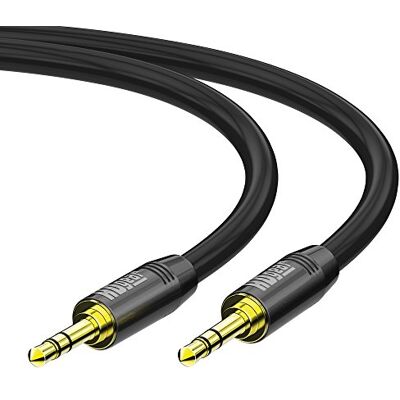 HDGear AC0200-020 premium ljudanslutningskabel förgyllda kontakter, 3,5 mm uttagskontakt till 3,5 mm telekontakt (2,00 m), svart HDGear AC0200-020 premium ljudanslutningskabel förgyllda kontakter, 3,5 mm uttagskontakt till 3,5 mm telekontakt (2,00 m), svart