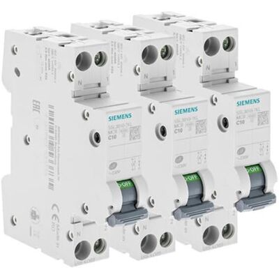 Siemens LOT 3 modulära brytare 230V, 4,5 kA, 1+N POLES, KURB C, 10A Siemens LOT 3 modulära brytare 230V, 4,5 kA, 1+N POLES, KURB C, 10A