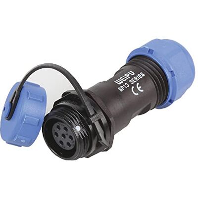PRO-ELEC PRO ELEC PELR0140 cirkulär gängad kontakt inline-uttag, 7-polig, 5-8 mm, IP68 PRO-ELEC PRO ELEC PELR0140 cirkulär gängad kontakt inline-uttag, 7-polig, 5-8 mm, IP68