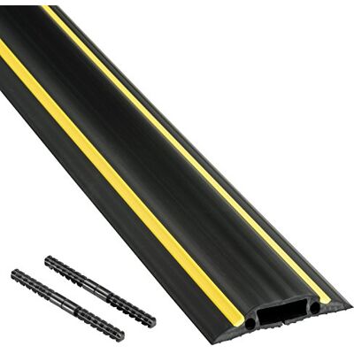 D-line länkbart kabelskydd för golv, kabelkåpa, ribbad icke-splittad bas, försplittad ände, skyddar kablar och förhindrar snubbelrisk Kabelhålighet på 30 (B) x 10 mm (H) 9 meter, svart och gul D-line länkbart kabelskydd för golv, kabelkåpa, ribbad icke-splittad bas, försplittad ände, skyddar kablar och förhindrar snubbelrisk Kabelhålighet på 30 (B) x 10 mm (H) 9 meter, svart och gul