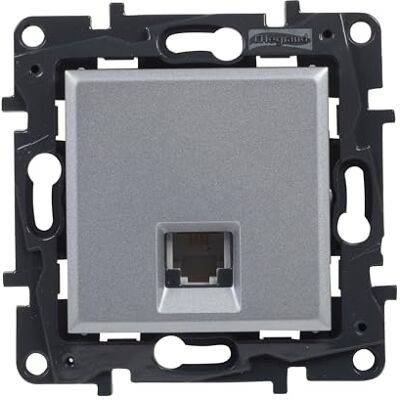 Legrand 398254 Komponerbart RJ11-uttag för infälld installation Niloé Step sortiment, aluminiumfärg Legrand 398254 Komponerbart RJ11-uttag för infälld installation Niloé Step sortiment, aluminiumfärg