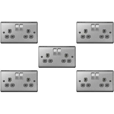 British General NBS22G Dubbla 13A-uttag - Switch Socket Outlets British General NBS22G Dubbla 13A-uttag - Switch Socket Outlets