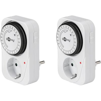 goobay 64893 timer uttag – analog timer inomhus – eluttag – 15 minuters intervall justerbar – lämplig för inomhusbruk – LED-kontroll – kontinuerlig drift möjlig – uppsättning av 2 goobay 64893 timer uttag – analog timer inomhus – eluttag – 15 minuters intervall justerbar – lämplig för inomhusbruk – LED-kontroll – kontinuerlig drift möjlig – uppsättning av 2
