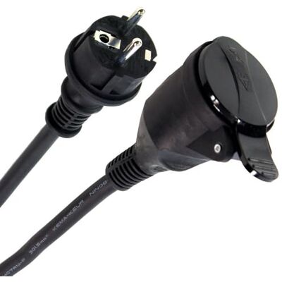 Plugger Professionell elektrisk förlängningssladd IP44, vattentät IP44, längd 20 m, svart. 16 A 3G sektion 1,5 mm². Lämplig för utomhus- eller inomhusbruk, skyddskåpa, professionell kvalitet. Plugger Professionell elektrisk förlängningssladd IP44, vattentät IP44, längd 20 m, svart. 16 A 3G sektion 1,5 mm². Lämplig för utomhus- eller inomhusbruk, skyddskåpa, professionell kvalitet.