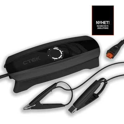 CTEK CS ONE (Gen 2) med Wi-Fi, 12 V smart batteriladdare och underhållsladdare med appkontroll, fjärrövervakning, adaptiv laddning och polaritetsfria klämmor för bil och motorcykel CTEK CS ONE (Gen 2) med Wi-Fi, 12 V smart batteriladdare och underhållsladdare med appkontroll, fjärrövervakning, adaptiv laddning och polaritetsfria klämmor för bil och motorcykel