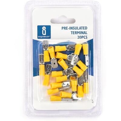 Levitantes Förisolerad terminal 20-pack blisterförpackning, perfekt för säkra elektriska anslutningar, tillverkad av hållbara och robusta material Levitantes Förisolerad terminal 20-pack blisterförpackning, perfekt för säkra elektriska anslutningar, tillverkad av hållbara och robusta material