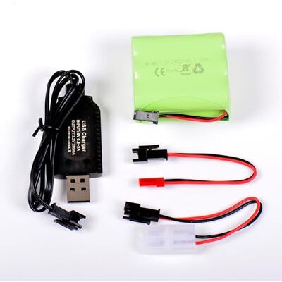 Aftertech Ni-MH batteripaket 7,2 v 2400 mAh 52 x 44 x 29 mm med USB-laddningskabel och SM 2P KET JST E3E5-kontakt Aftertech Ni-MH batteripaket 7,2 v 2400 mAh 52 x 44 x 29 mm med USB-laddningskabel och SM 2P KET JST E3E5-kontakt