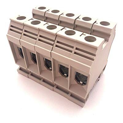 International Connector Dinkle DK35N DIN Rail Terminal Block Screw Type UL 600V 150A 1/0-12AWG, Pack of 5 International Connector Dinkle DK35N DIN Rail Terminal Block Screw Type UL 600V 150A 1/0-12AWG, Pack of 5