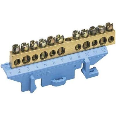 Hager KM11E PE-klämma 11 klämpunkter f.Skenor 35 mm Hager KM11E PE-klämma 11 klämpunkter f.Skenor 35 mm